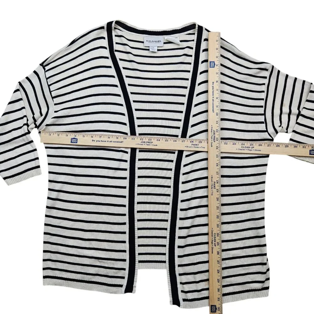 Vintage Emanuel Ungaro Silk Cardigan Sweater Womens Large Stripe Y2K Made in USA - Picture 5 of 10